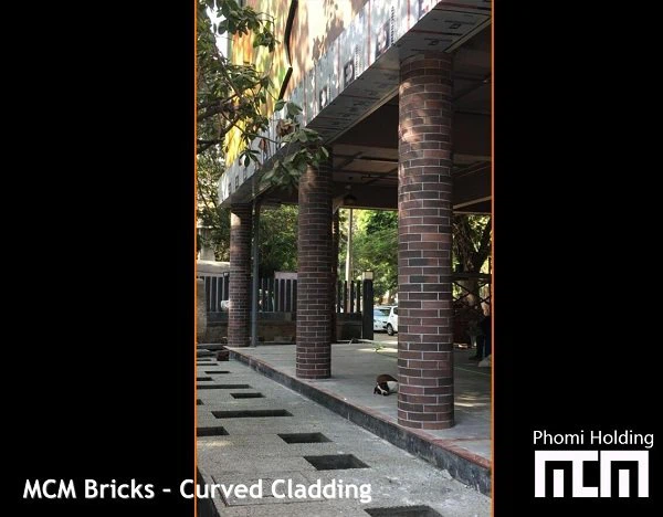 Phomi MCM Modified Clay Econic Clay Material Brick Curved Cladding
